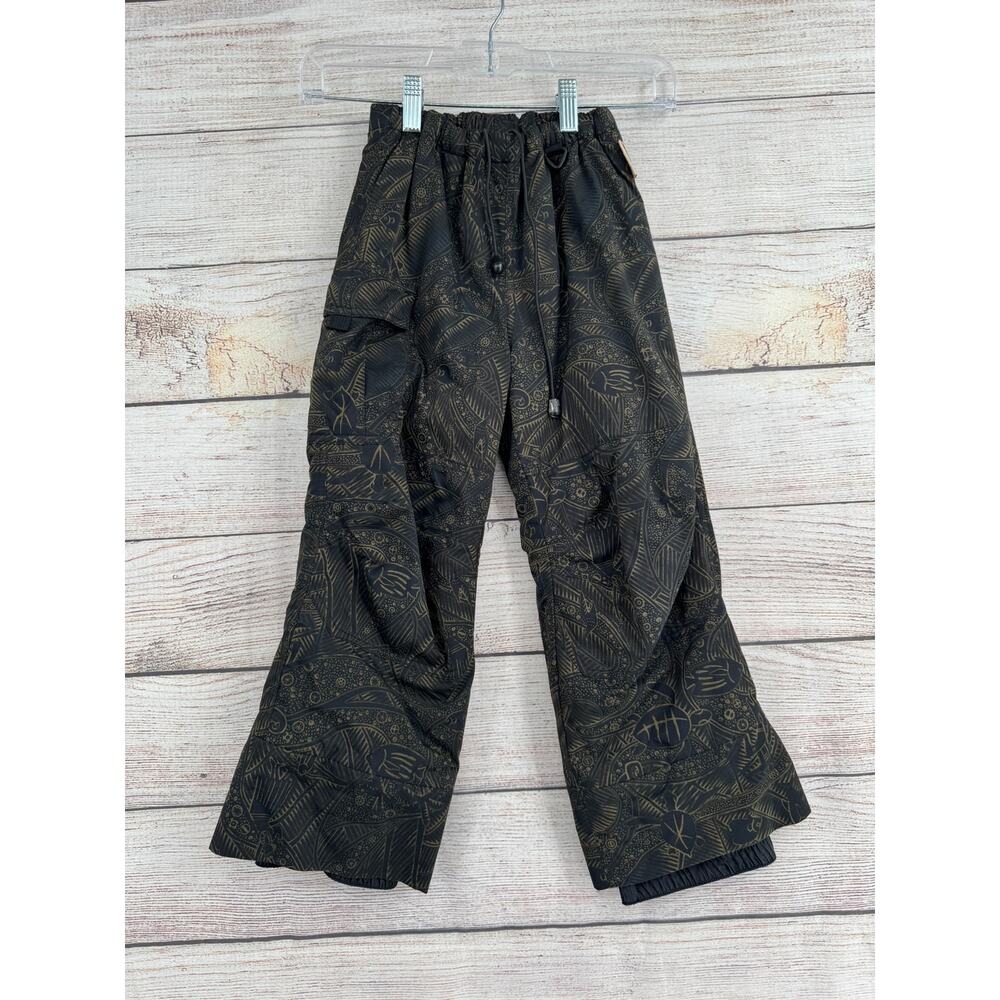 Obermeyer Tribal Cargo Snow Pants Youth‎ Boys 5 Black Brown I-Grow System